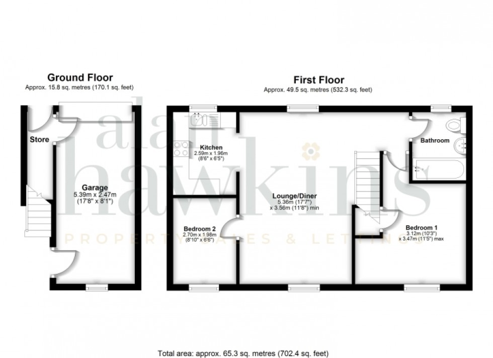 Floorplan for 7 Roundhouse Drive, Royal Wootton Bassett, Swindon, Wiltshire, SN4 8FL, UK