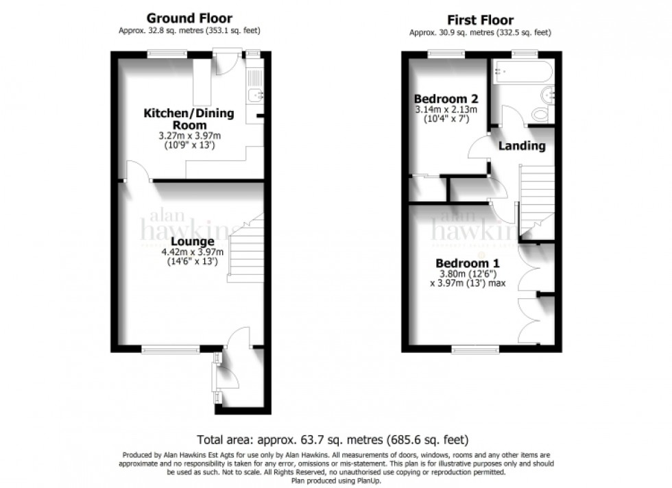 Floorplan for 6 Briars Close, Royal Wootton Bassett, Swindon, Wiltshire, SN4 7HX, UK