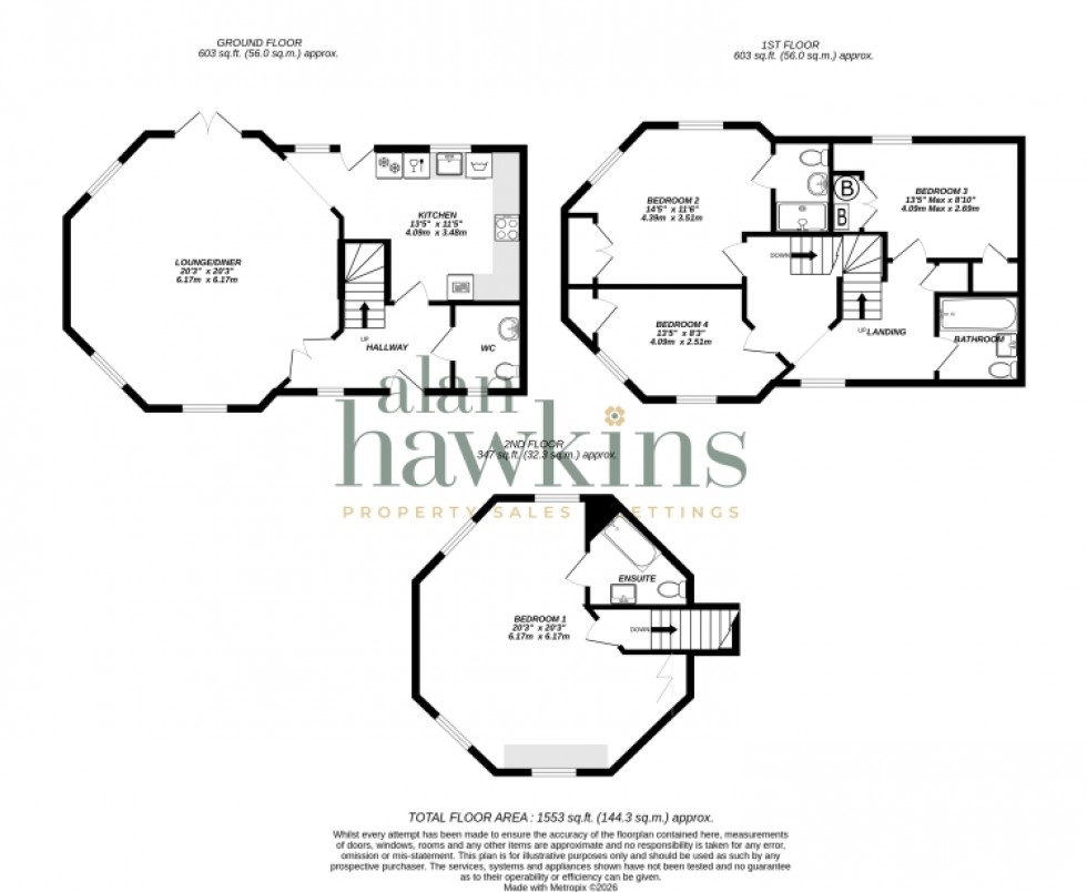 Floorplan for 9 Wiltshire Crescent, Royal Wootton Bassett, Swindon, Wiltshire, SN4 7PB, UK