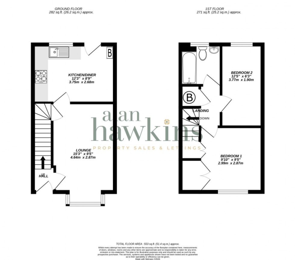 Floorplan for 12 Squirrel Crescent, Royal Wootton Bassett, Swindon, Wiltshire, SN4 7SQ, UK