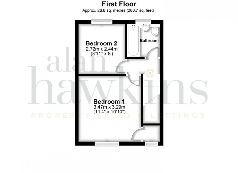 Floorplan for 48 Orchard Mead Woodshaw, Royal Wootton Bassett, Wilthire, SN4 8NH, UK