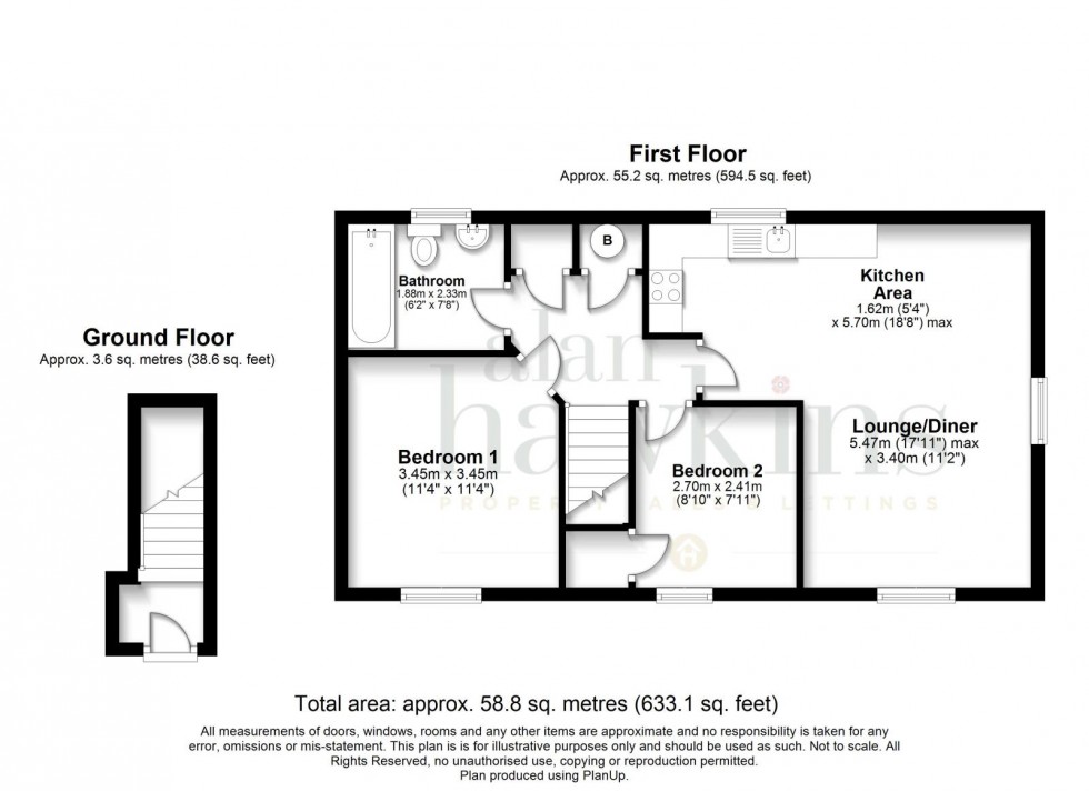 Floorplan for 34 Doulton Close, Swindon, Wiltshire, SN25 2FT, UK