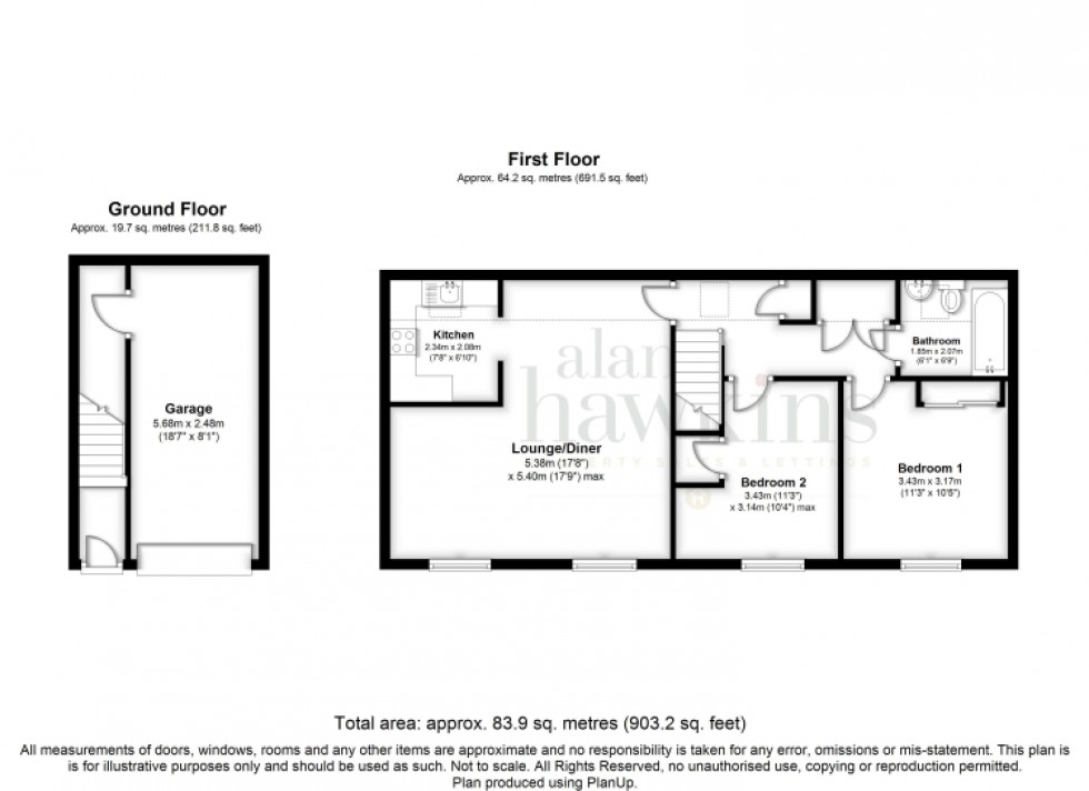 Floorplan for 3 Hart Close, Royal Wootton Bassett, Swindon, Wiltshire, SN4 7FN, UK