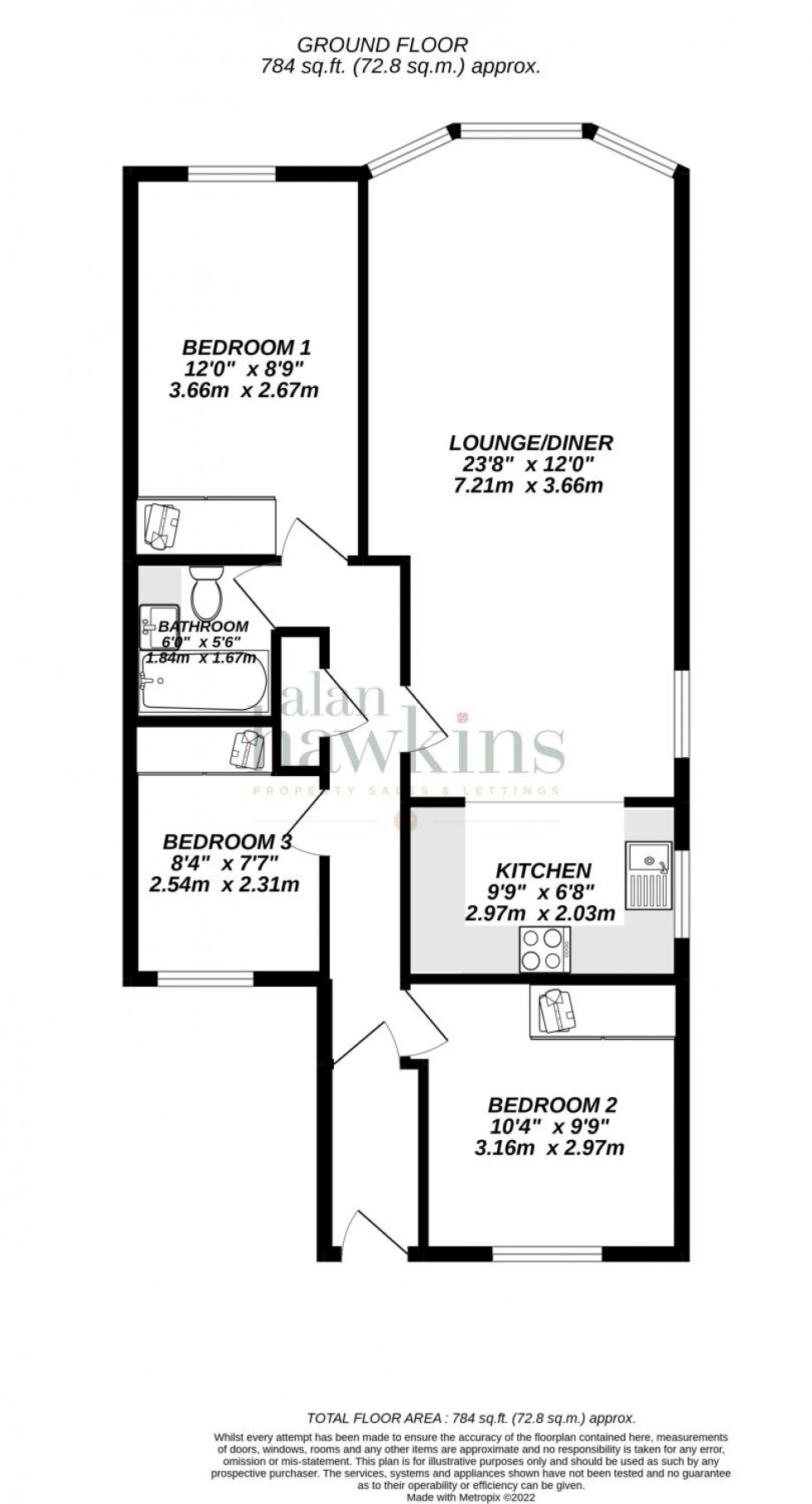 Floorplan for High Street, Royal Wootton Bassett,SN4