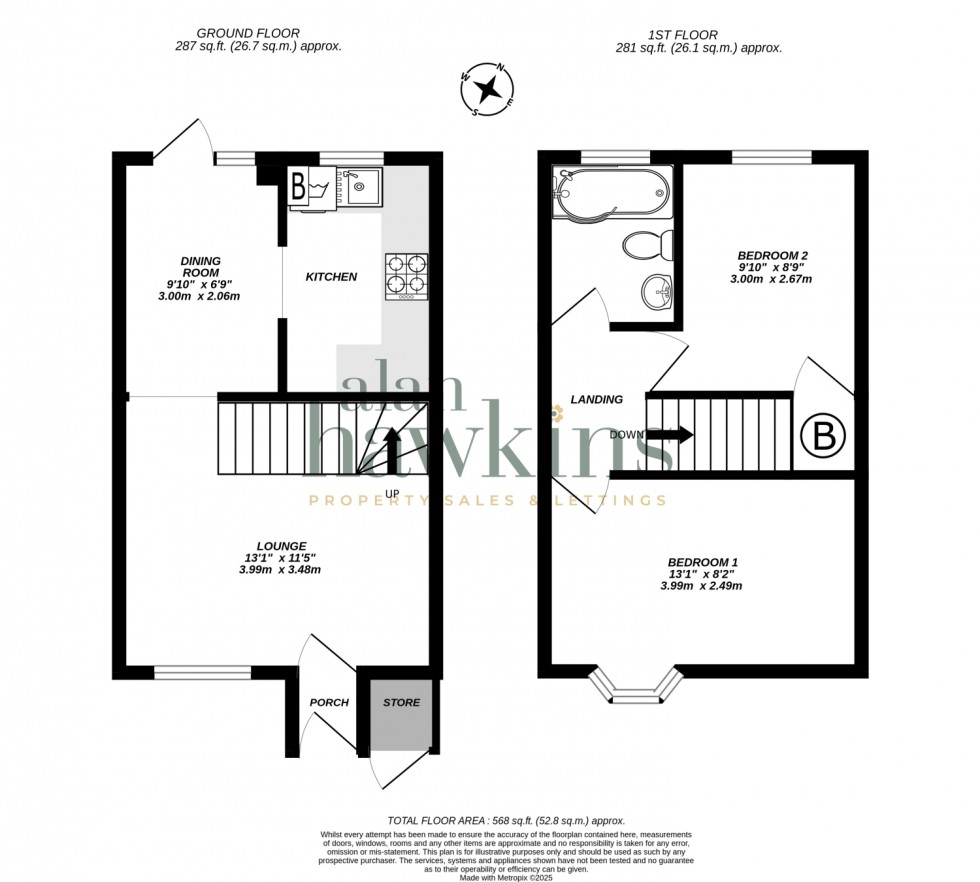 Floorplan for Kimbolton Close, Freshbrook, SN5