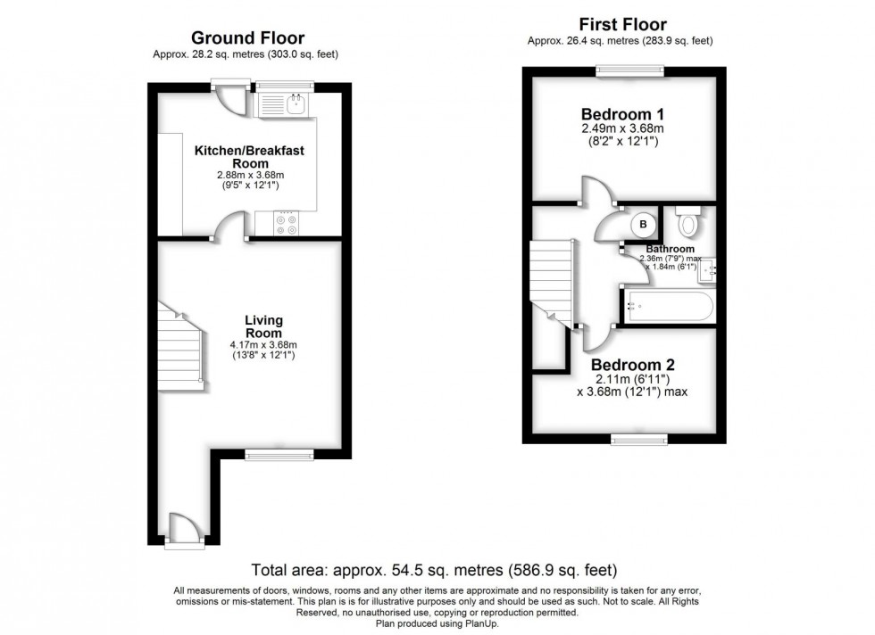 Floorplan for 2 Bridgelands , Marlborough Road, Royal Wootton Bassett, Wiltshire, SN4 7EJ, UK