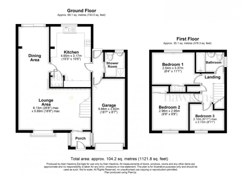 Floorplan for 11 Linden Close, Royal Wootton Bassett, Swindon, Wiltshire, SN4 7HR, UK
