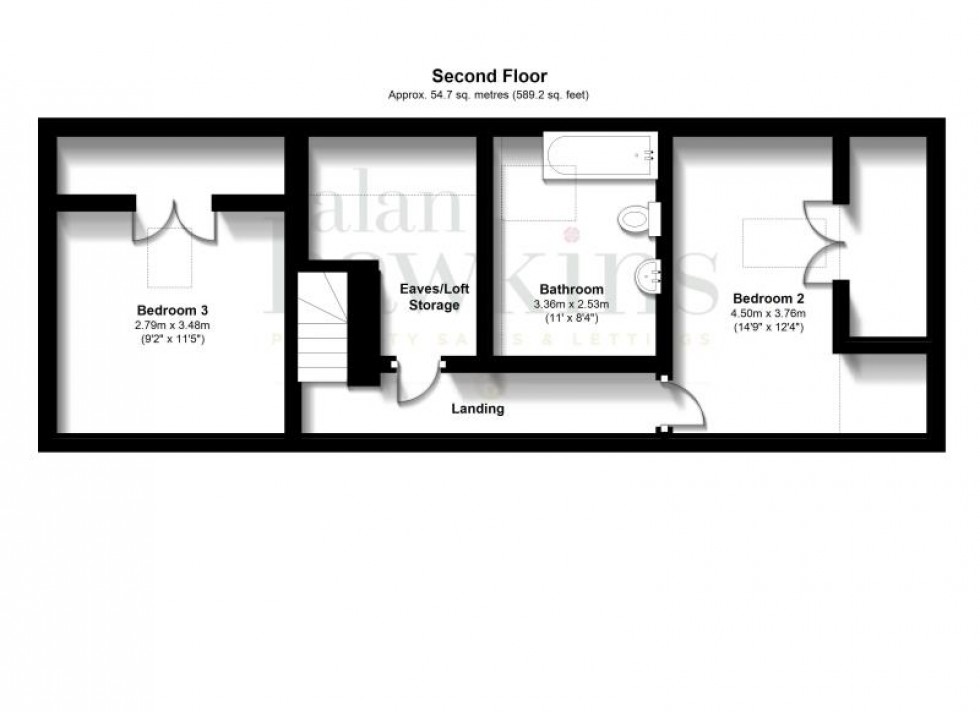 Floorplan for Apartment 4 The New Greyhound, 70 Pavenhill, Purton, Swindon, Wiltshire, SN5 4DA, UK