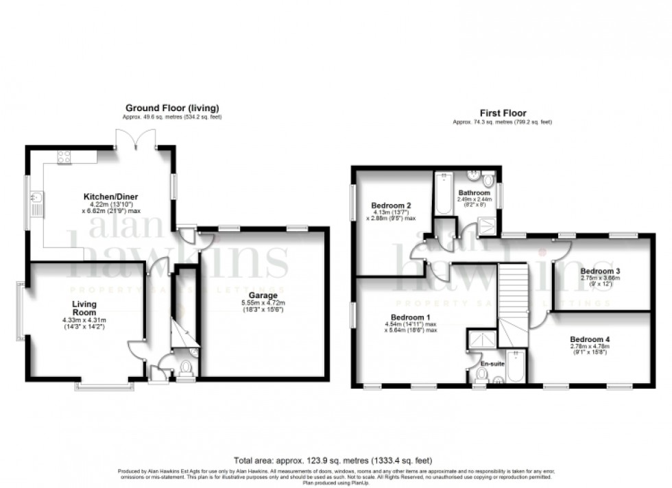 Floorplan for 42   Windmill Road, Royal Wootton Bassett, Swindon, Wiltshire, SN4 8FD, UK
