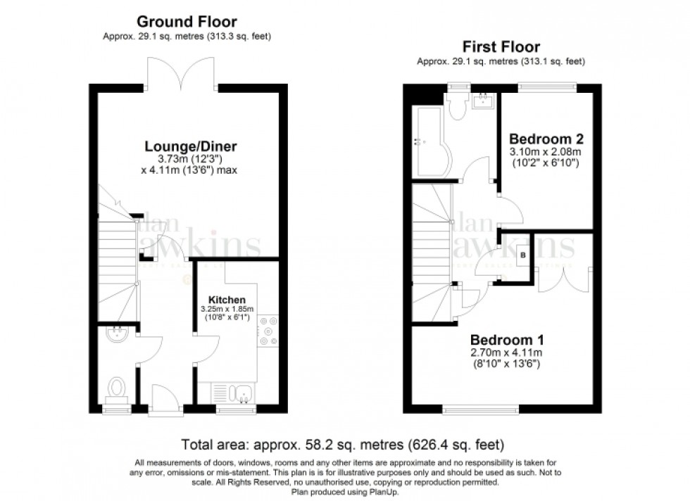 Floorplan for 53 Sprats Barn Crescent, Royal Wootton Bassett, Swindon, Wiltshire, SN4 7JR, UK