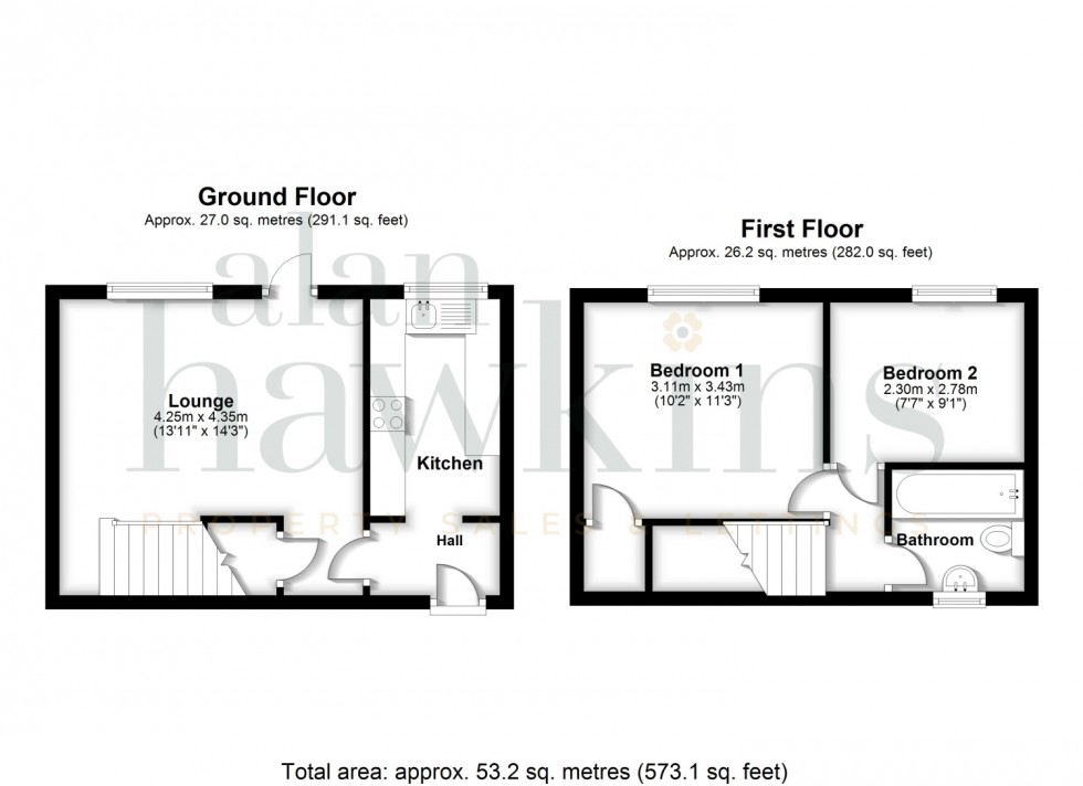 Floorplan for Castle Dore, Freshbrook, SN5 8PH