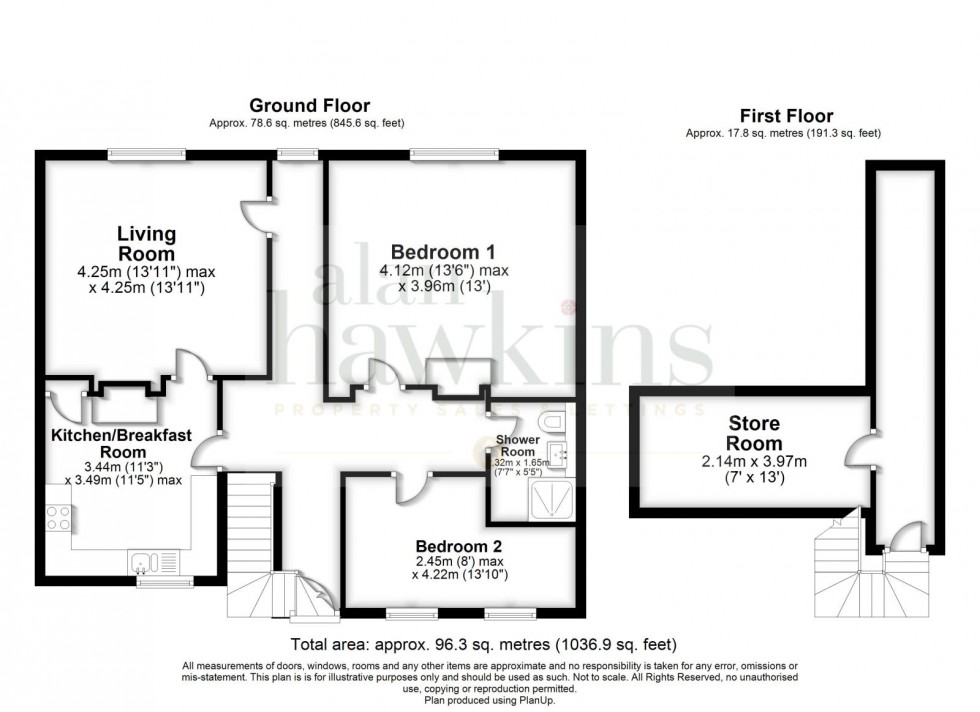 Floorplan for 32a High Street, Royal Wootton Bassett, Swindon, Wiltshire, SN4 7AF, UK