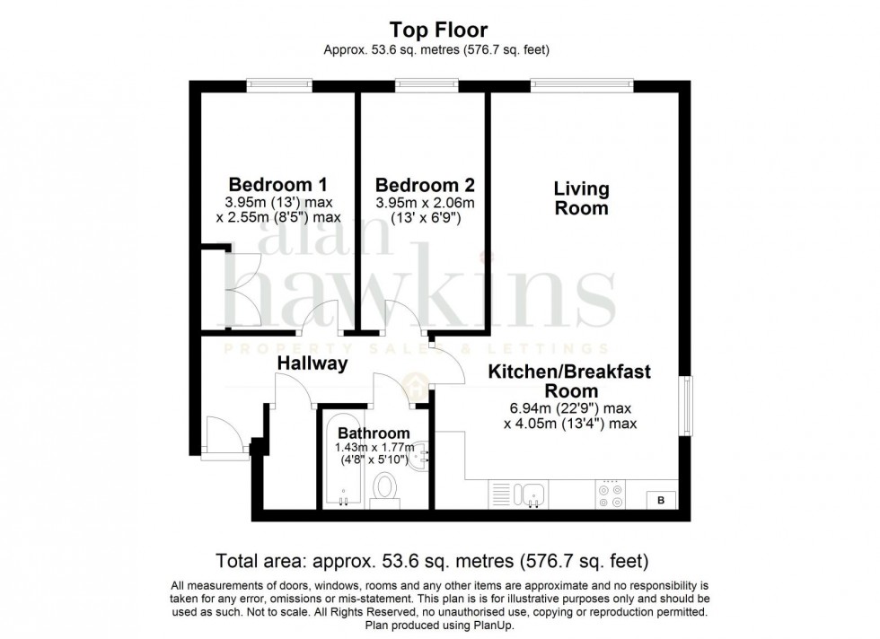 Floorplan for 173 Cloatley Crescent Cloatley Crescent, Royal Wootton Bassett, Wiltshire, SN4 7FX, UK
