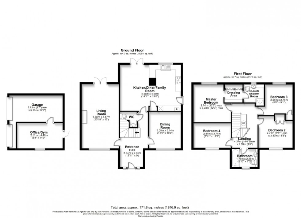 Floorplan for 7 Wanshot Close, Wroughton, Swindon, Wiltshire, SN4 0RF, UK