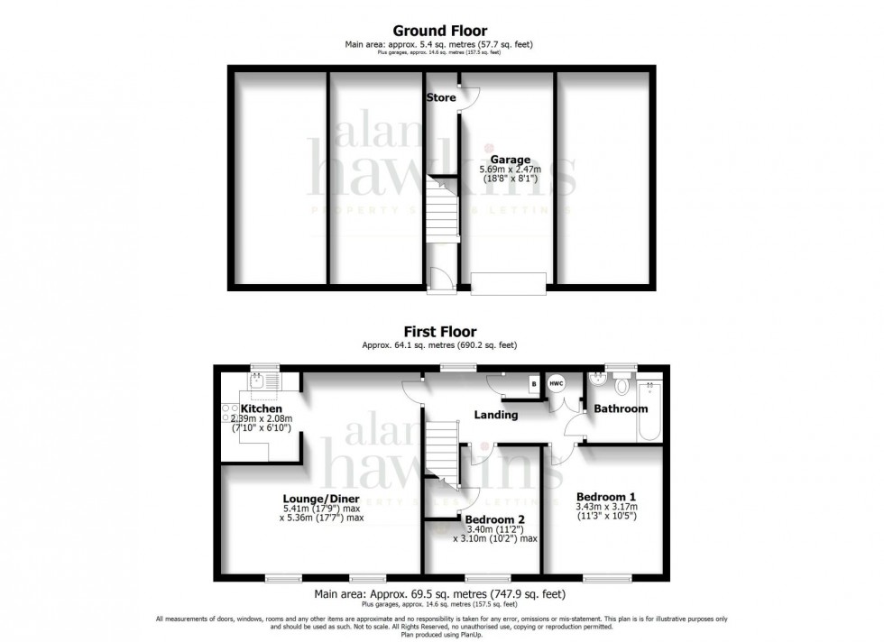 Floorplan for 1 Hart Close, Royal Wootton Bassett, Swindon, Wiltshire, SN4 7FN, UK
