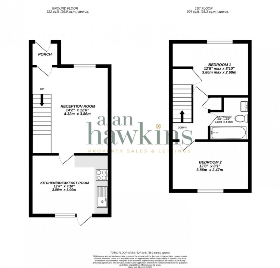 Floorplan for 48 Leslie Close Freshbrook, Swindon, Swindon, Wiltshire, SN5 8QT, UK