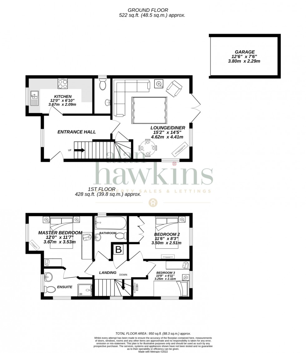 Floorplan for Estella Close, Haydon End, SN25