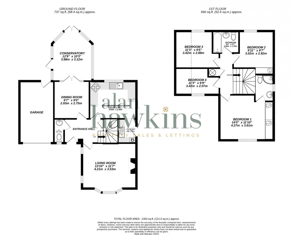 Floorplan for Farne Way, Royal Wootton Bassett, SN4