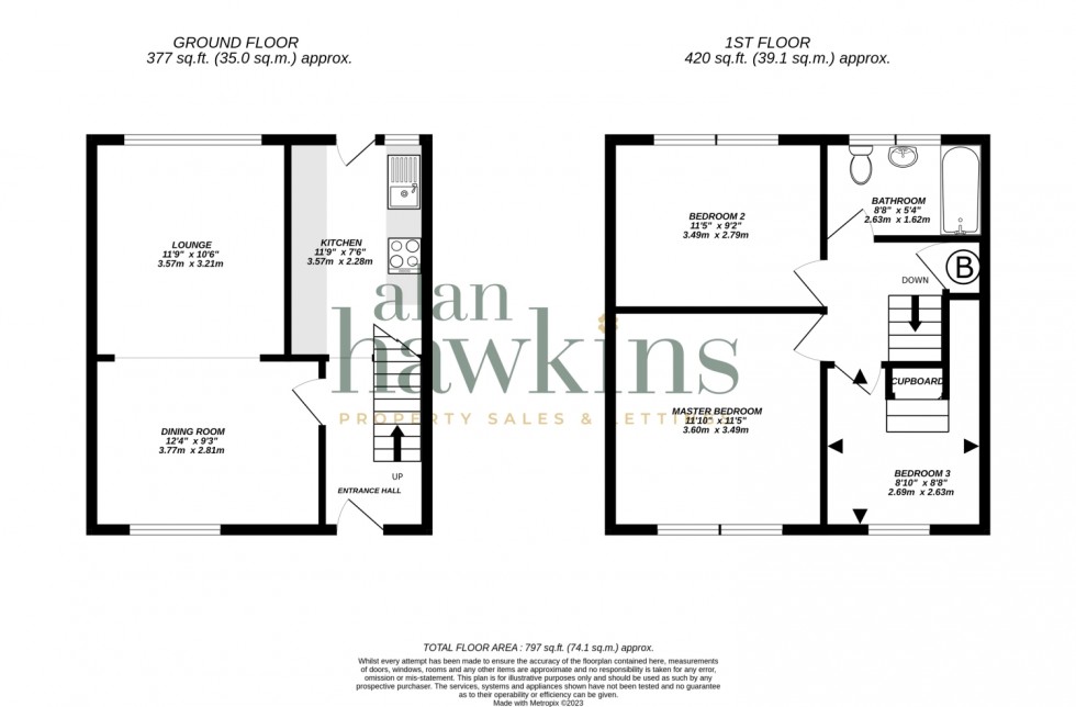 Floorplan for Reids Piece, Purton, SN5