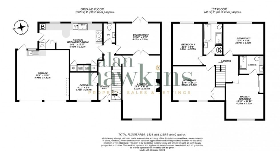 Floorplan for 28 Saltspring Drive, Royal Wootton Bassett, Swindon, Wiltshire, SN4 7SD, UK