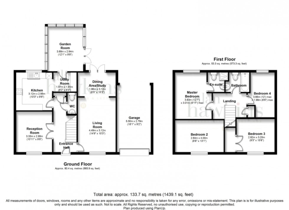 Floorplan for 2 Beaufort Avenue, Royal Wootton Bassett, Swindon, Wiltshire, SN4 7FP, UK
