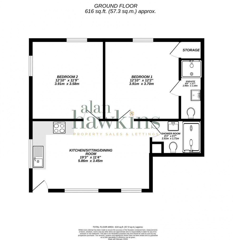 Floorplan for St Margaret House, Calne, Wiltshire, SN11 0JL