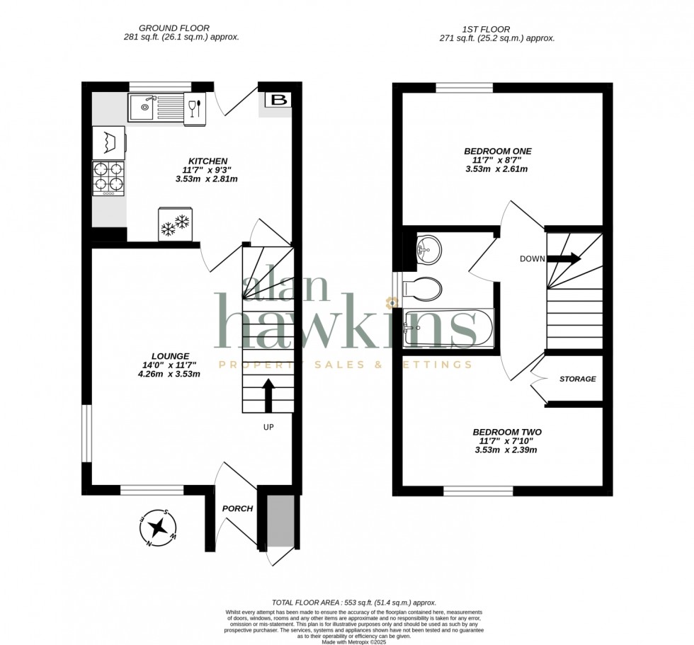 Floorplan for Kimbolton Close, Freshbrook, SN5
