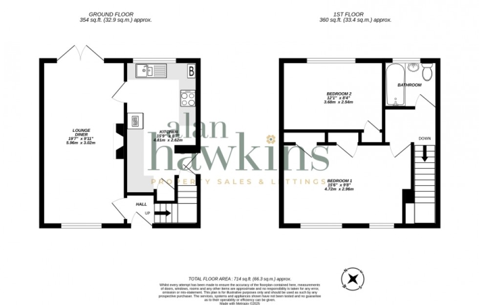 Floorplan for 46 Britannia Crescent, Lyneham, Chippenham, Wiltshire, SN15 4AW, UK