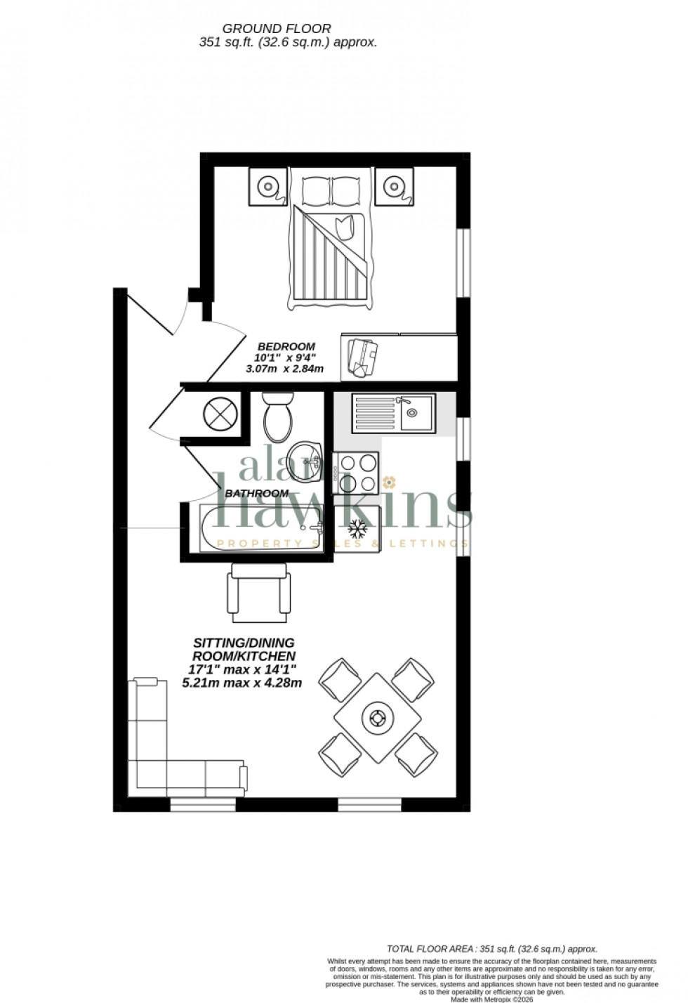 Floorplan for 25 The Maltings, Vale View, Royal Wootton Bassett, Swindon, Wiltshire, SN4 7EZ, UK