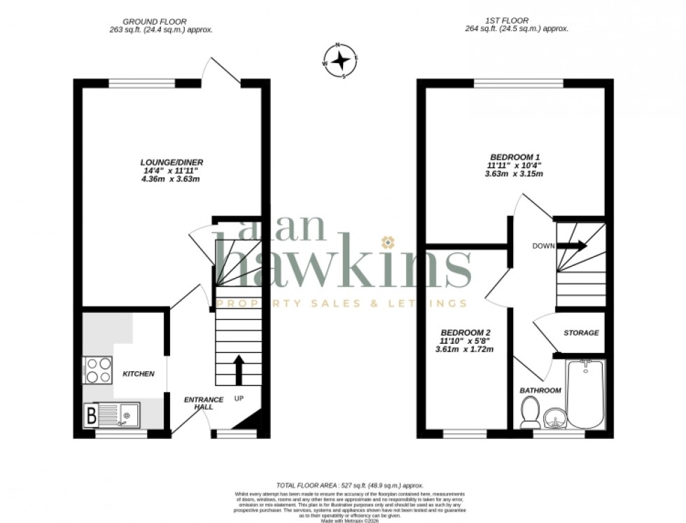 Floorplan for 27 Masefield, Royal Wootton Bassett, Swindon, Wiltshire, SN4 8JS, UK