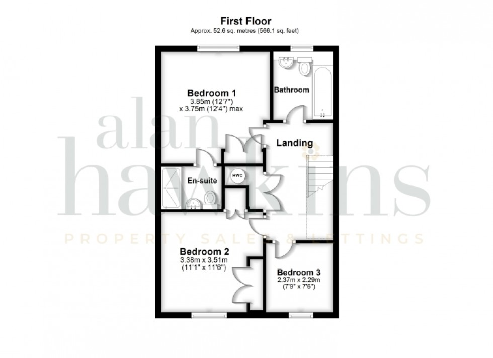 Floorplan for 2 Wiltshire Crescent, Royal Wootton Bassett, Swindon, Wiltshire, SN4 7PB, UK