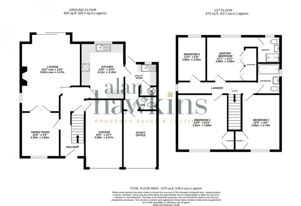 Floorplan for 6 Sheppards Rise , Brinkworth, Chippenham, Wiltshire, SN15 5BE, UK