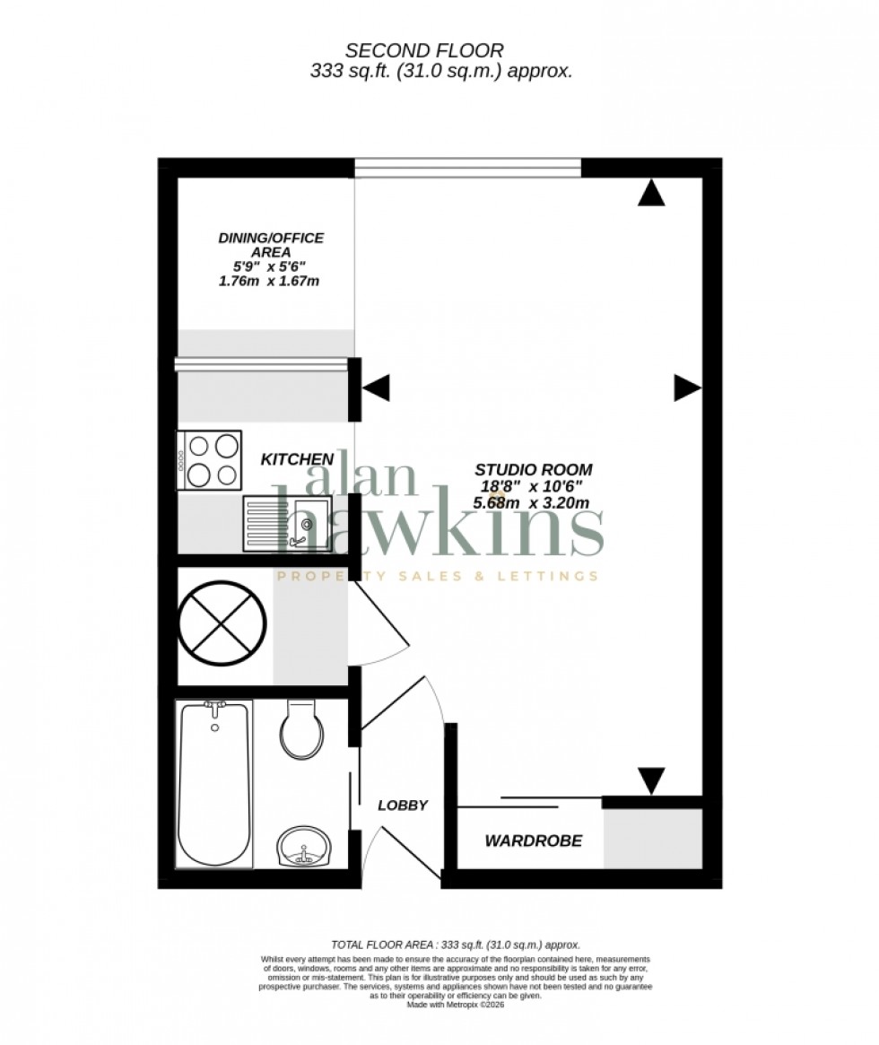 Floorplan for 32 Marlborough Court, Royal Wootton Bassett, Swindon, Wiltshire, SN4 8HG, UK