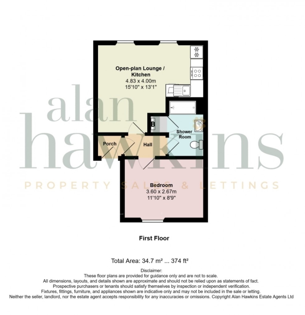 Floorplan for Flat 18 The Maltings, Vale View, Royal Wootton Bassett, Swindon, Wiltshire, SN4 7EZ, UK