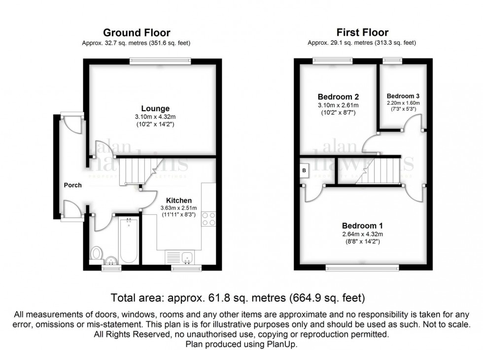 Floorplan for Shakespeare Road, Royal Wootton Bassett