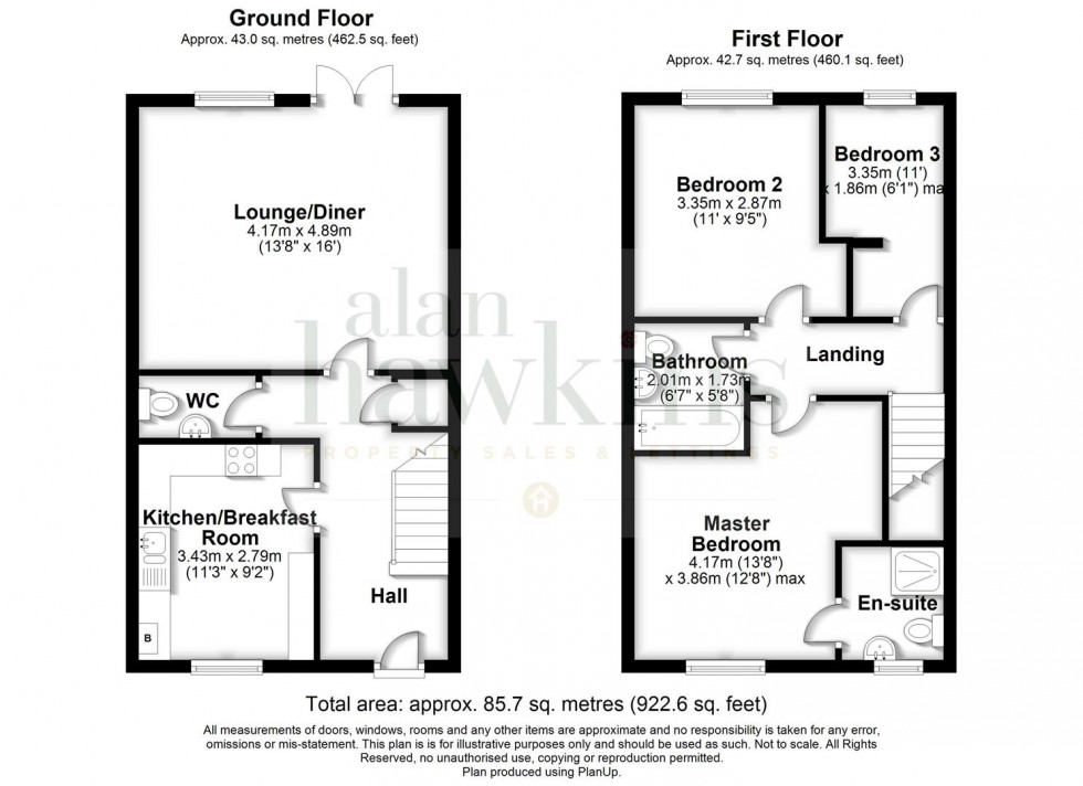 Floorplan for Blain Place, Royal Wootton Bassett