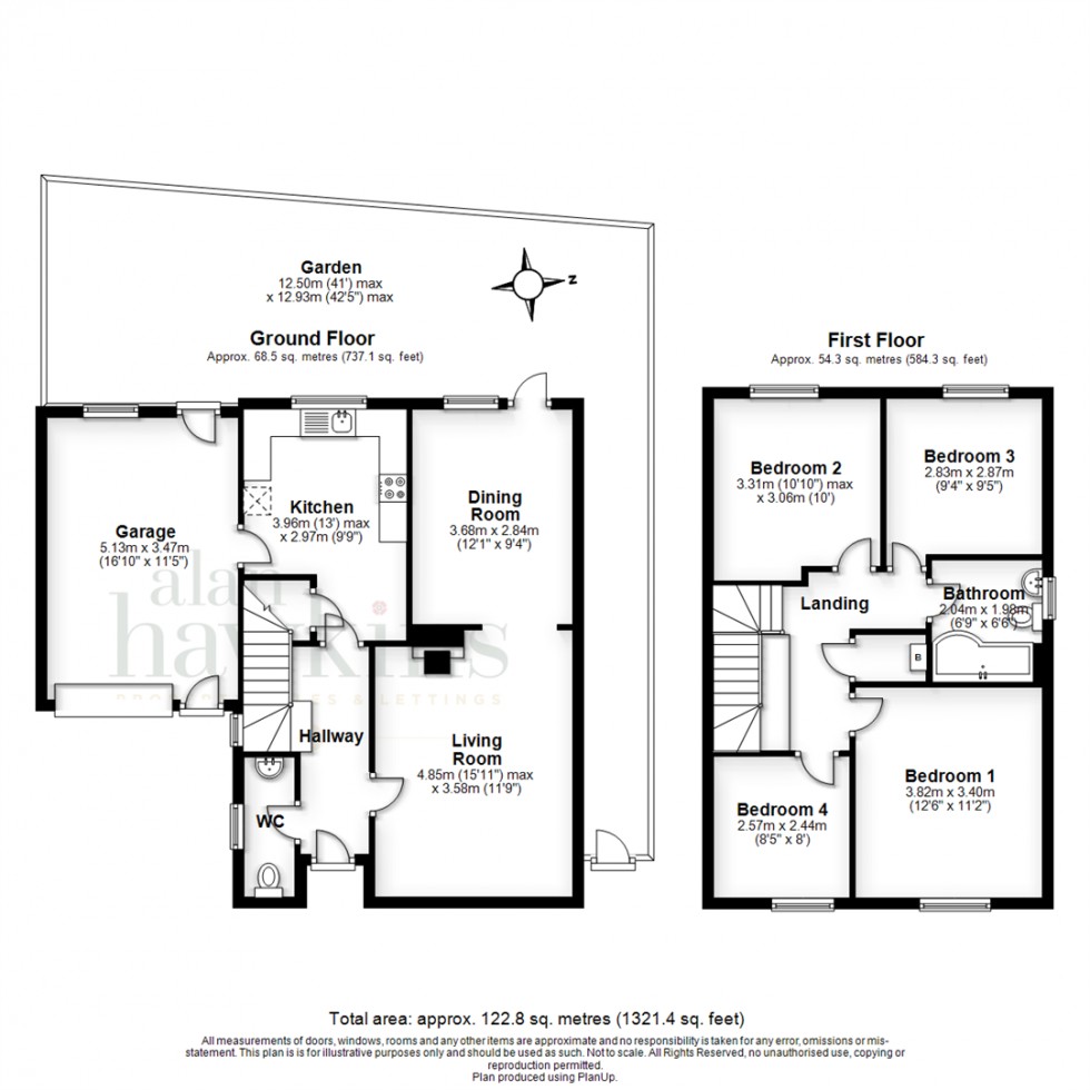 Floorplan for Bennett Hill Close, Royal Wootton Bassett SN4 8
