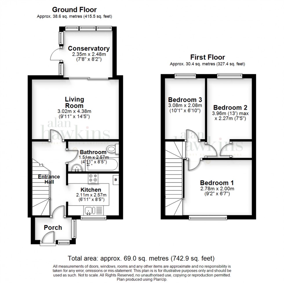 Floorplan for Longfellow Crescent, Royal Wootton Bassett SN4 8