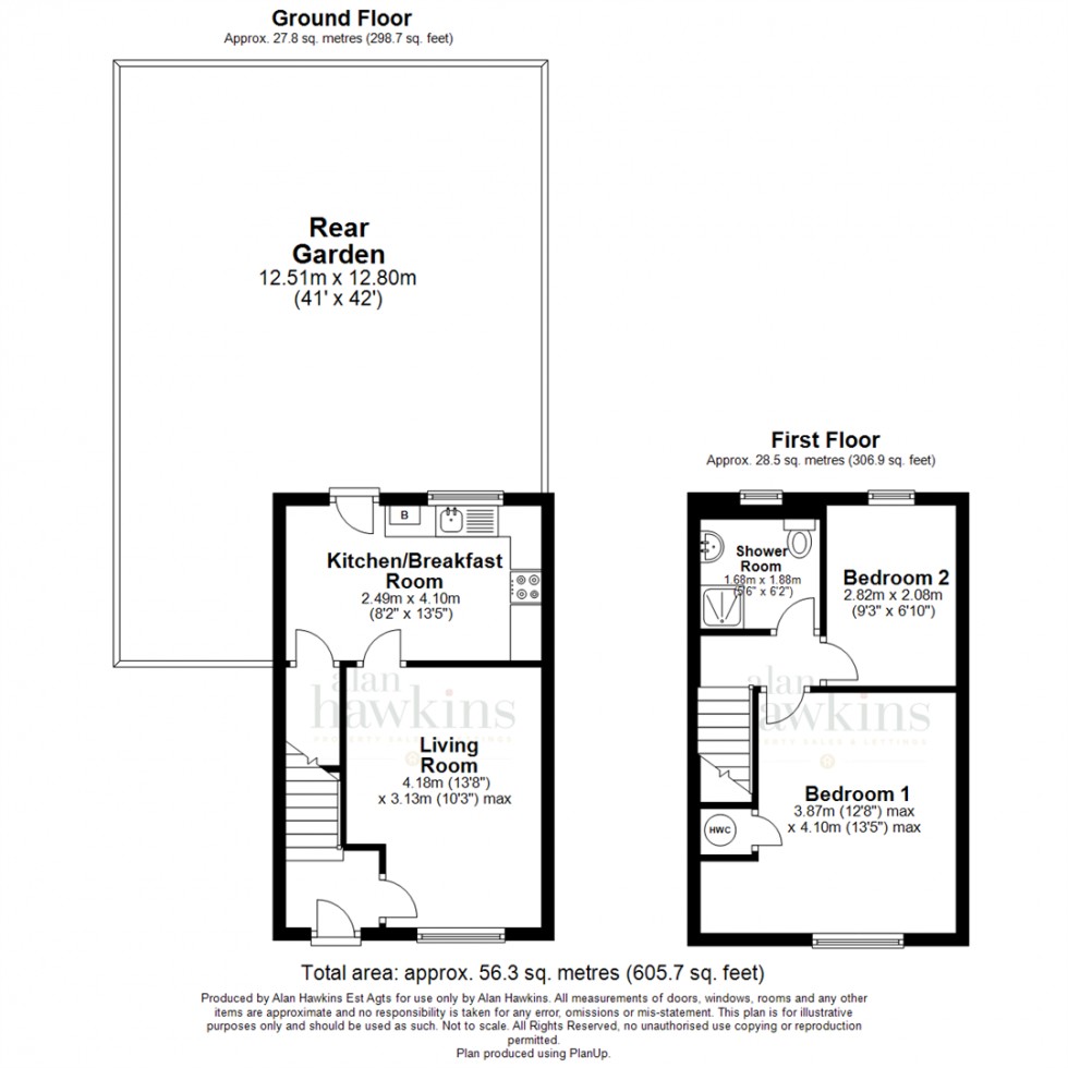 Floorplan for Alderney Close, Royal Wootton Bassett SN4 8