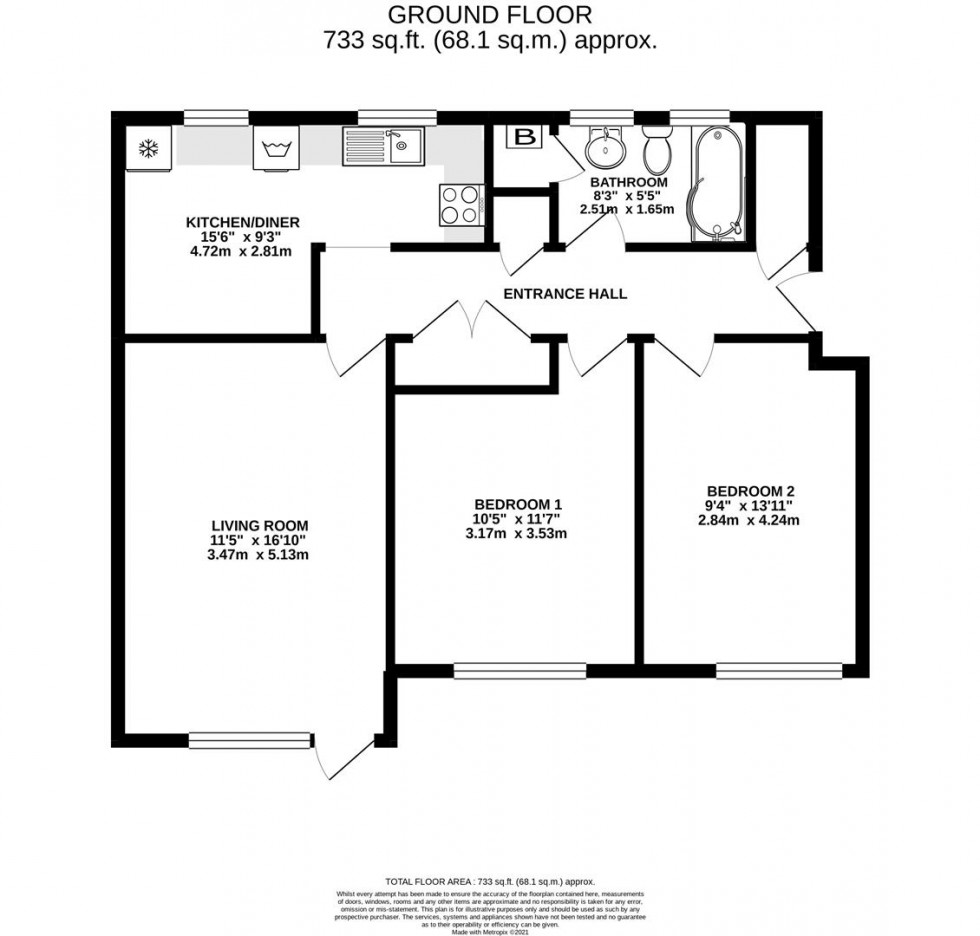 Floorplan for The Lawns, Royal Wootton Bassett SN4 7