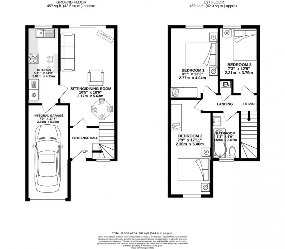 Floorplan for Lime Close, Lyneham, Chippenham SN15 4