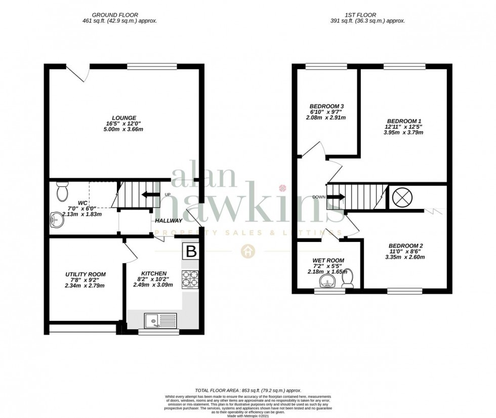 Floorplan for Glenville Close, Royal Wootton Bassett