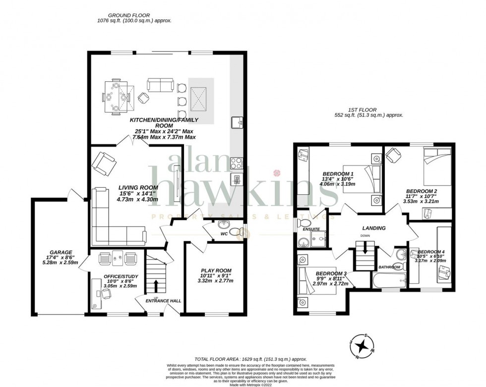 Floorplan for Saltspring Drive, Royal Wootton Bassett SN4 7