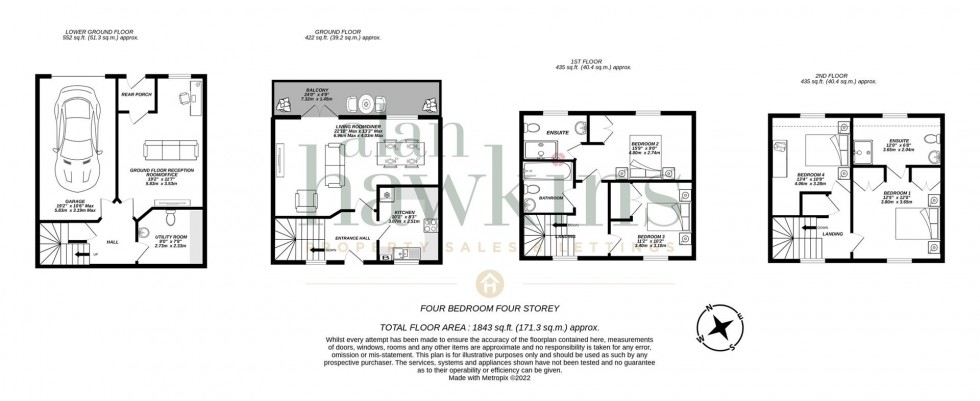 Floorplan for Churn Way, Royal Wootton Bassett