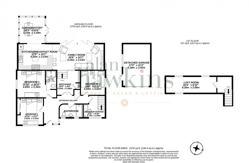 Floorplan for Honeyhill, Wootton Bassett