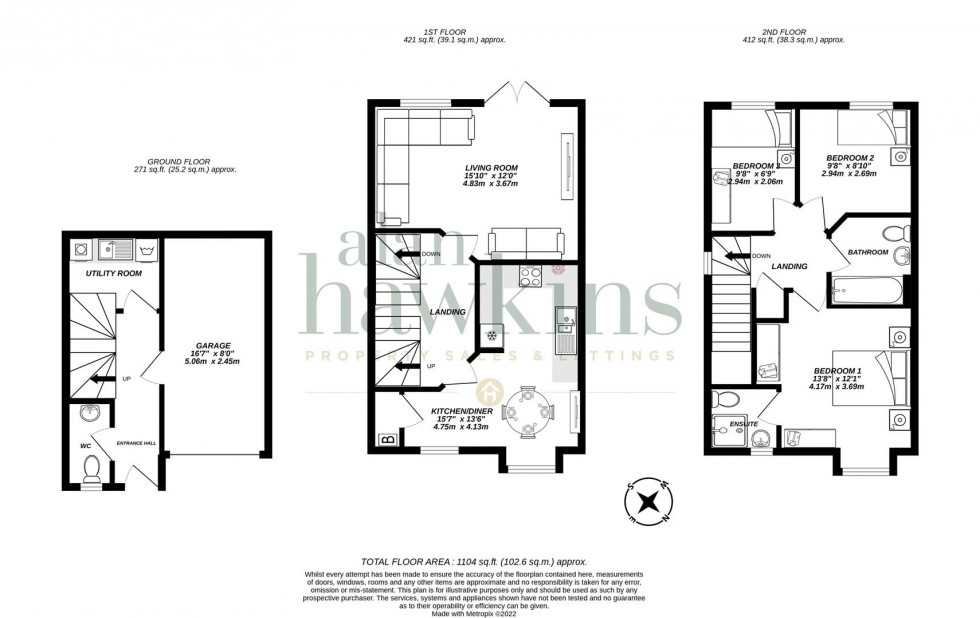 Floorplan for Crosstrees, Royal Wootton Bassett