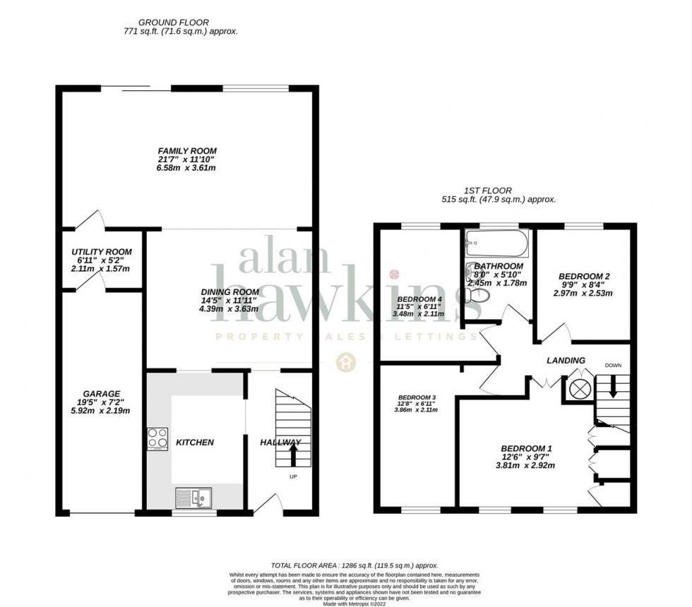 Floorplan for Gainsborough Avenue, Royal Wootton Bassett, Swindon