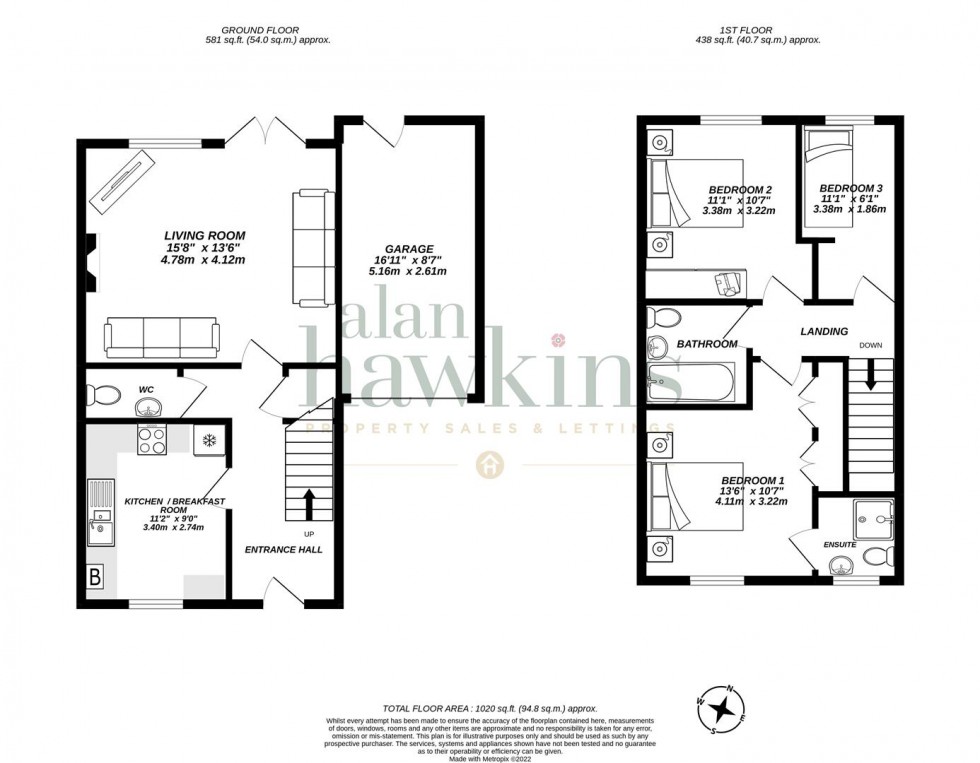 Floorplan for Blain Place, Royal Wootton Bassett