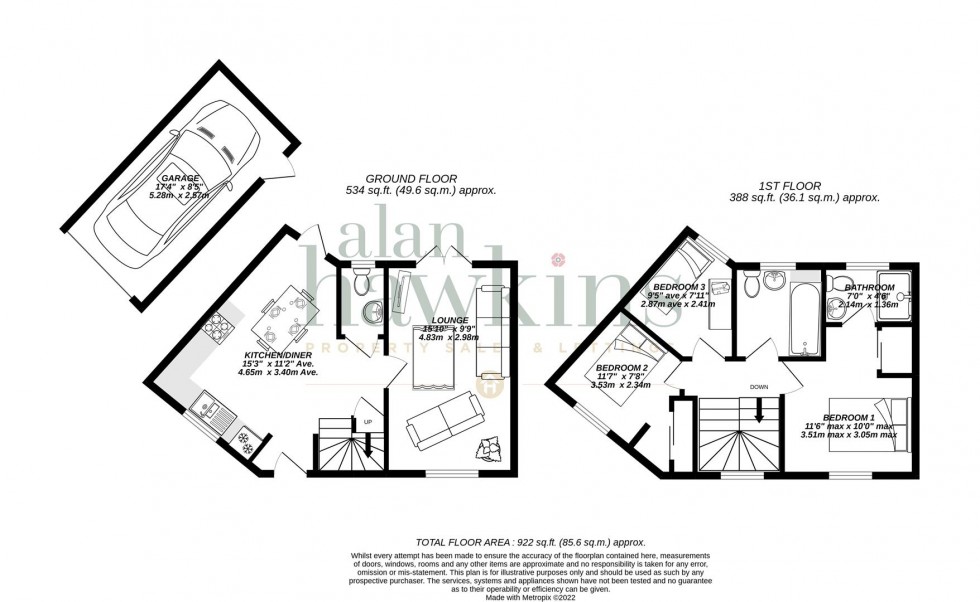 Floorplan for Blain Place, Royal Wootton Bassett