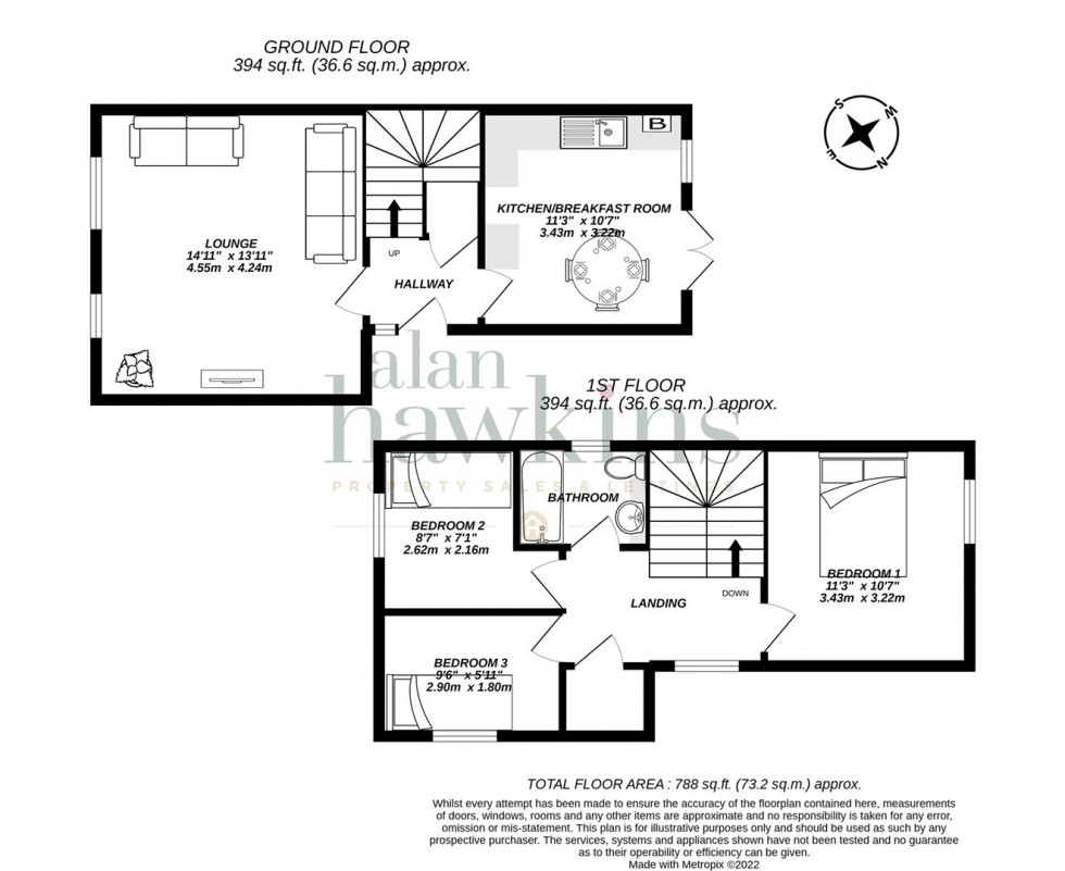 Floorplan for Church End Close, Lyneham